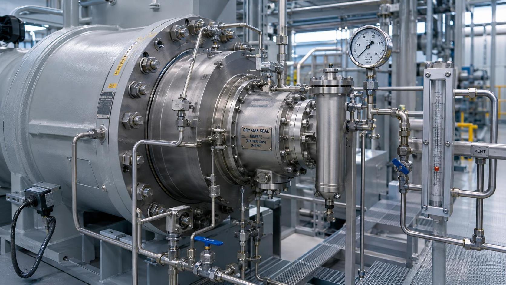 What is an acceptable dry gas seal failure rate in service?