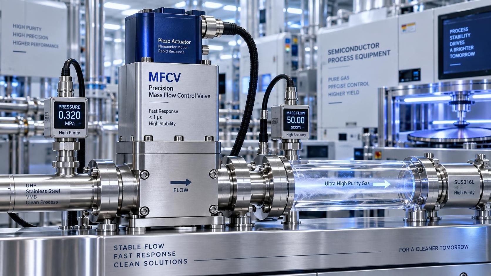 How micro second response control improves mass flow stability
