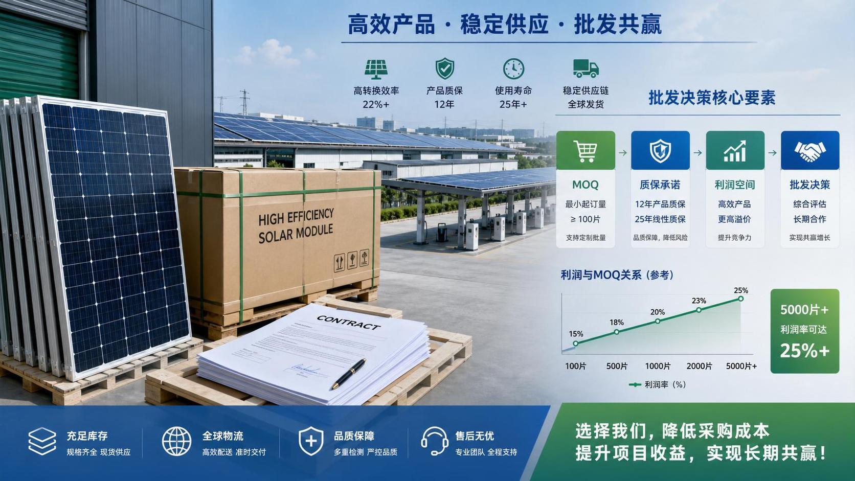 Solar Panel Wholesale: How to Compare MOQ, Warranty, and Margin