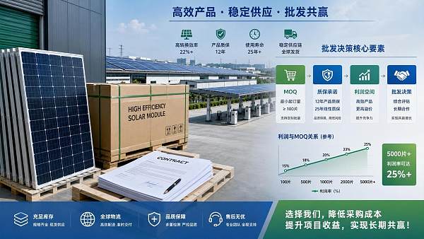 Solar Panel Wholesale: How to Compare MOQ, Warranty, and Margin