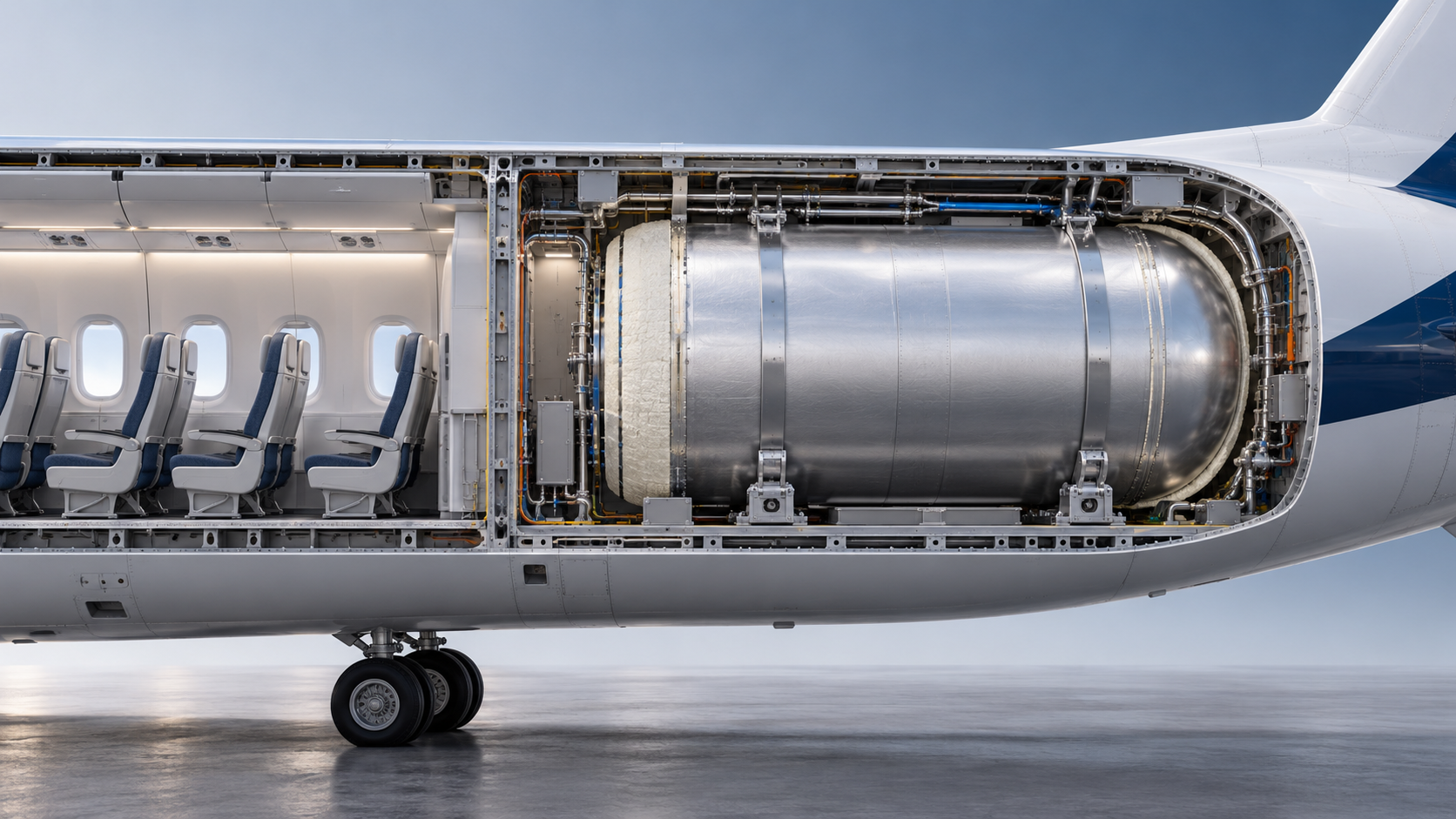 How tank size limits hydrogen aircraft range on regional flights