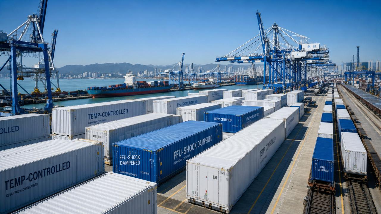 China's Port Empty Container Volume Up 37% in April, Easing Cleanroom Equipment Export Logistics