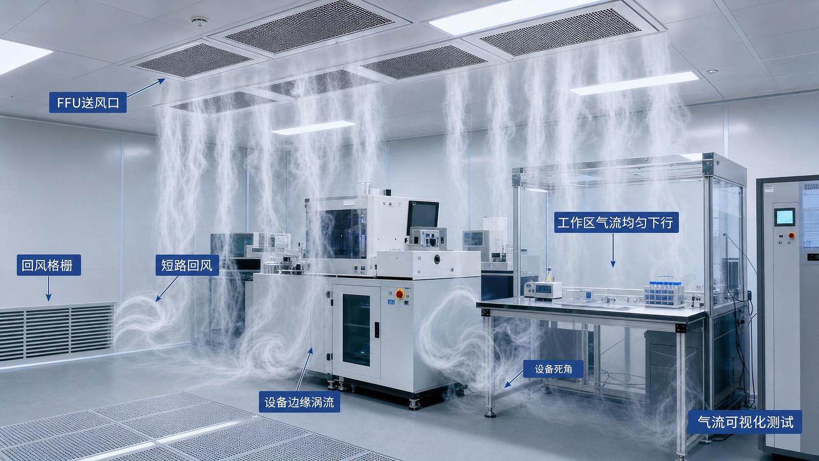 Air Flow Visualization for HVAC: Finding Hidden Cleanroom Airflow Gaps