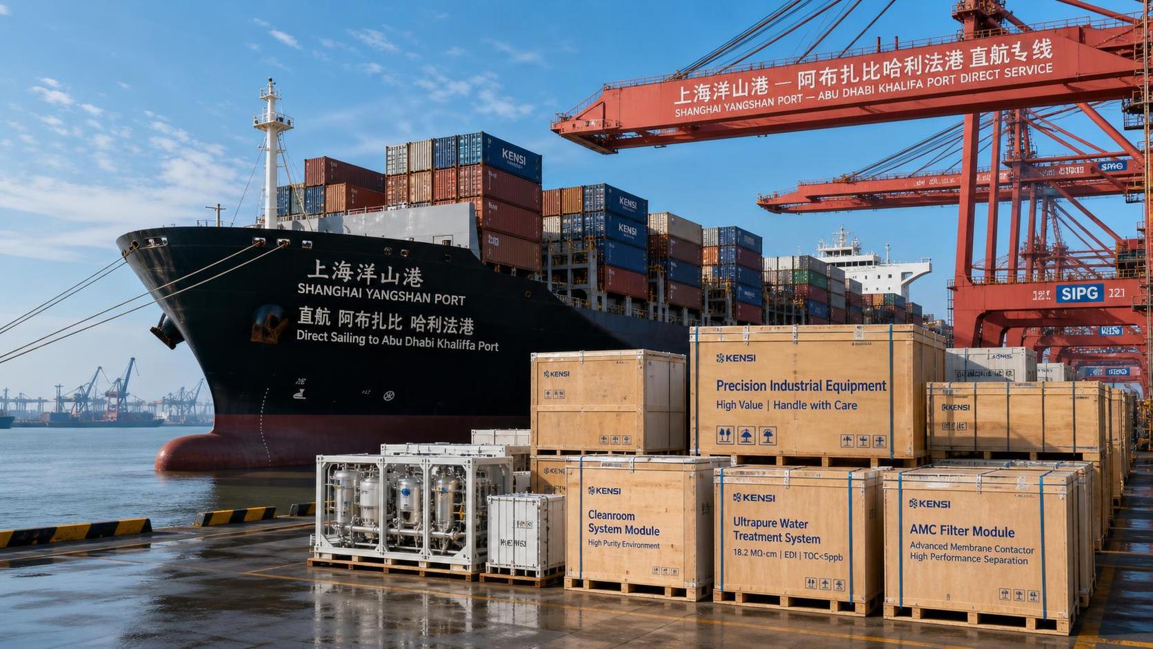 China-UAE Direct Sea Route Shortens Lead Times for UPW and Cleanroom Exports