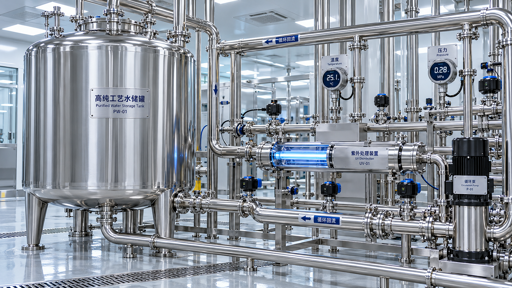 How pharmaceutical process water systems control microbial risk