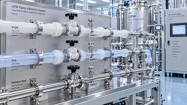 How to choose ultra pure water piping materials to limit leaching