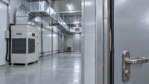 Can air leaks prevent a dehumidifier from holding its target dew point?