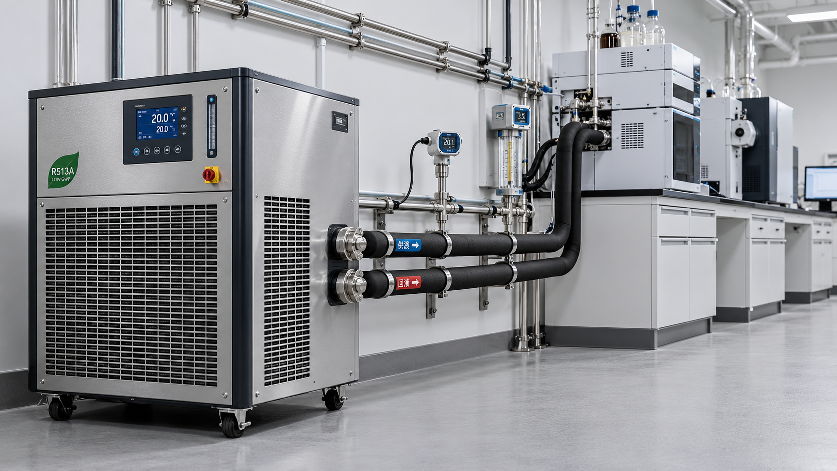 How to size low-GWP refrigeration systems for laboratory cooling loads