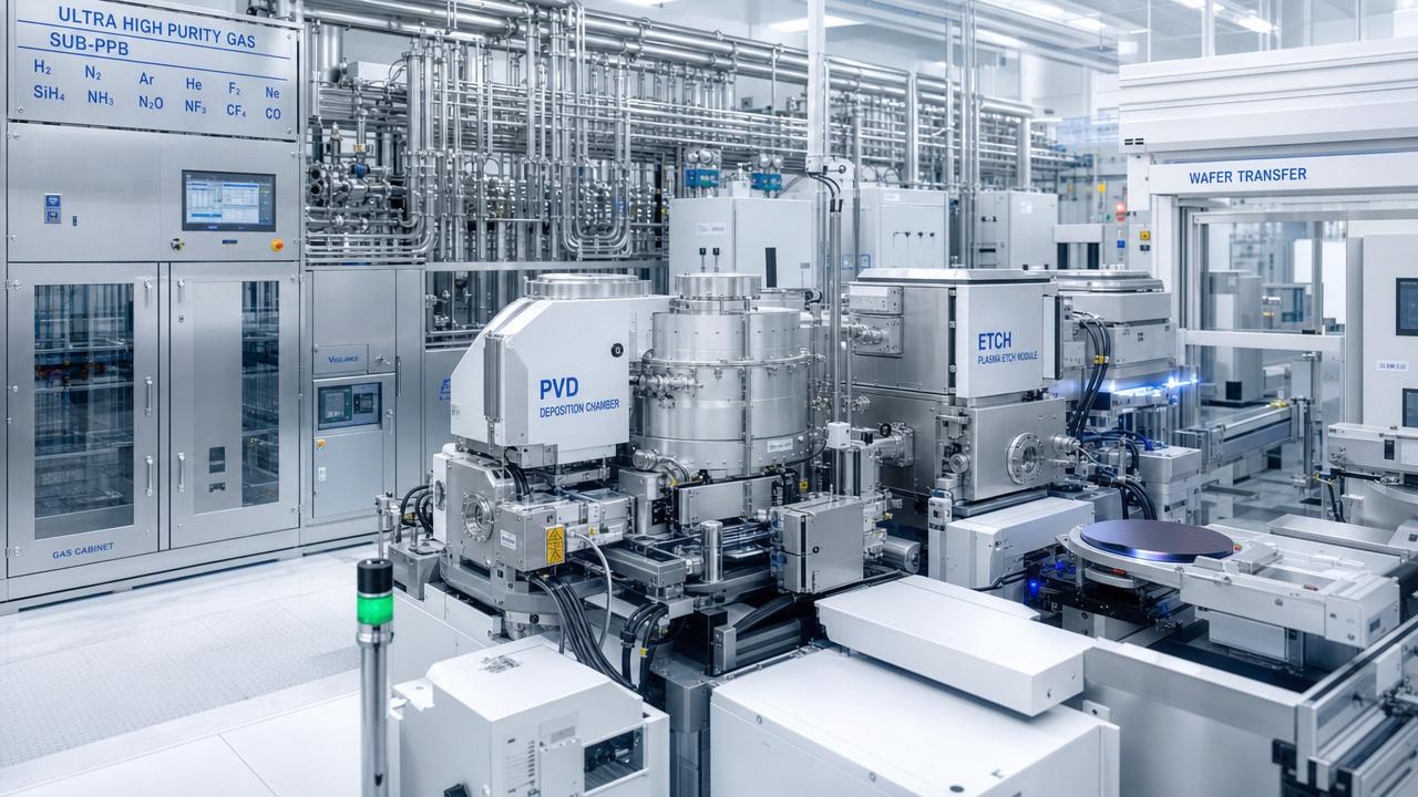 How Sub-ppb Ultra-pure Gases Support Yield Stability in Advanced Fabs