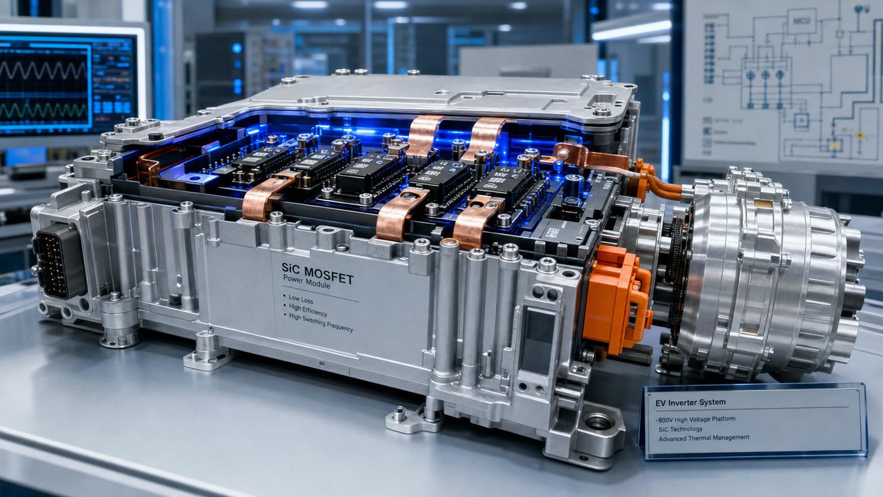 SiC MOSFET for Electric Vehicles: Key Loss and Thermal Trade-Offs