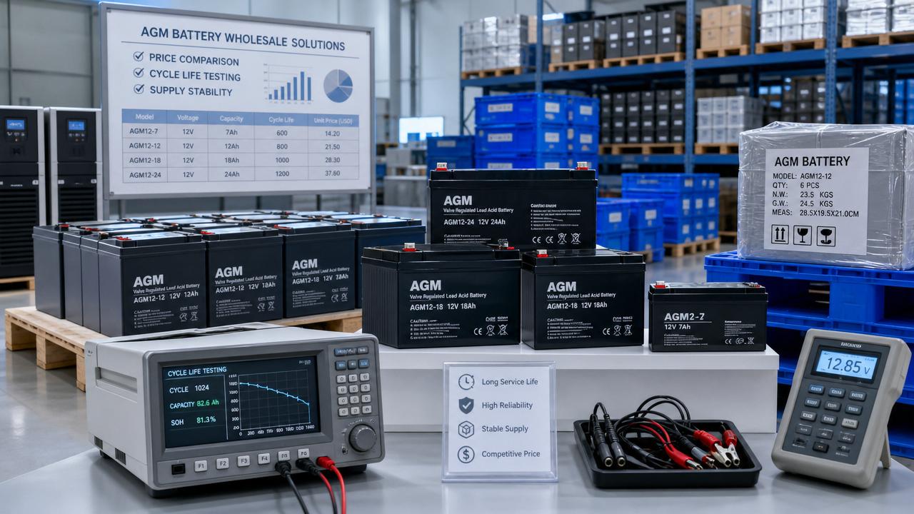 AGM Batteries Wholesale: How to Compare Price, Cycle Life, and Supply Risk