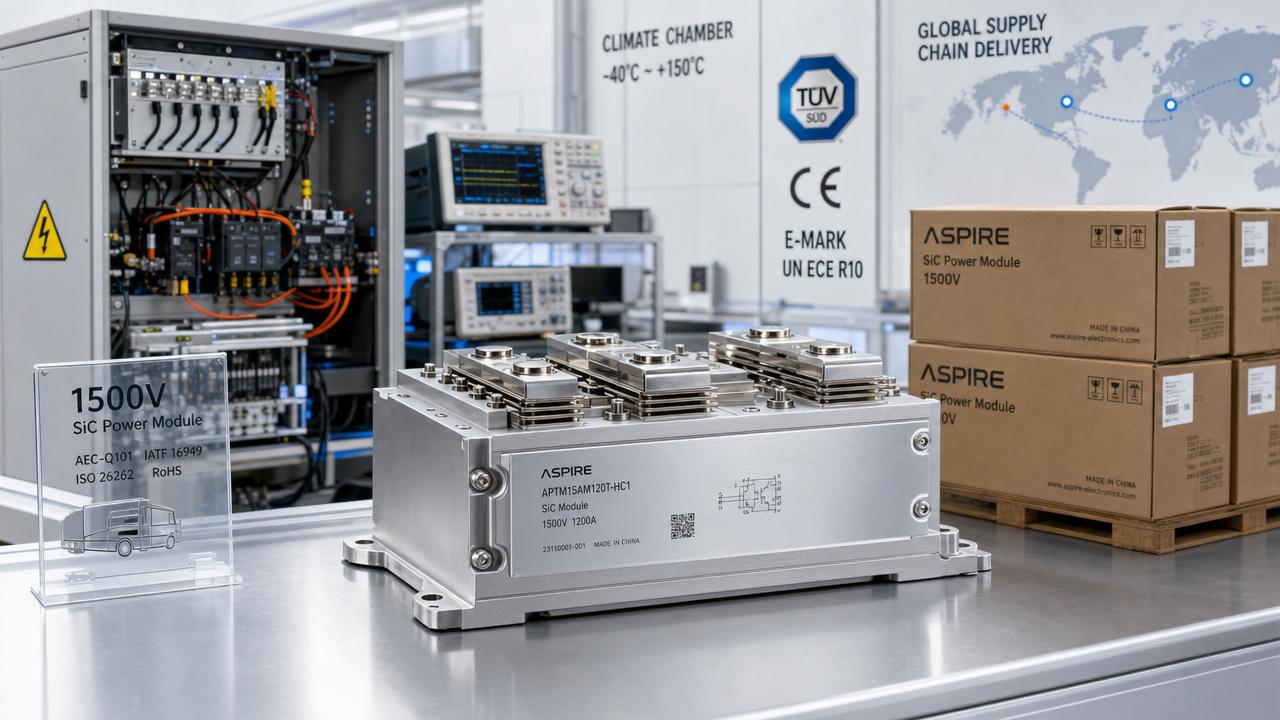 Hongwei’s 1500V SiC Module Clears Dual Safety Certification