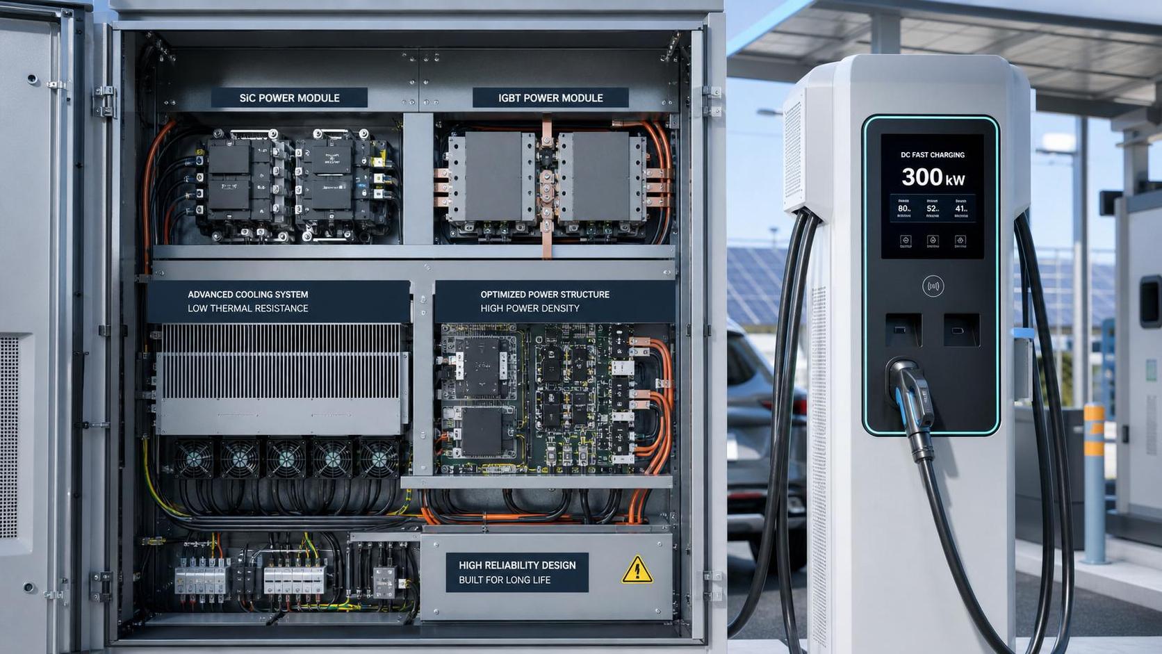 SiC vs IGBT for EV Charging Station Efficiency