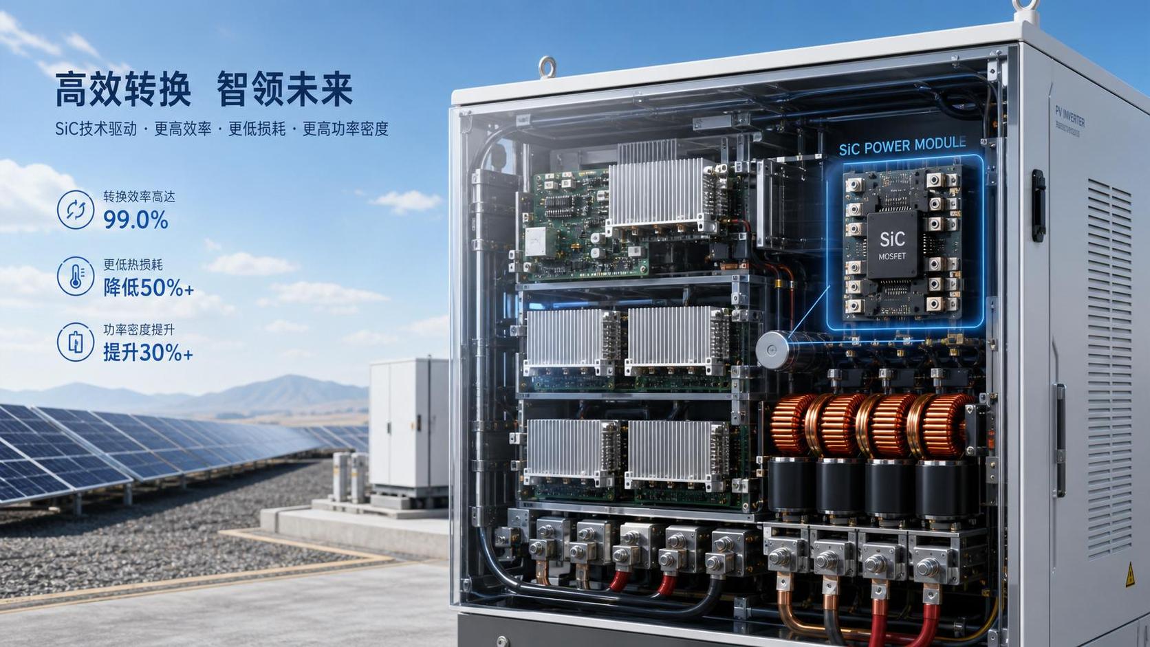 SiC Devices for Solar Inverters: Efficiency Gains vs System Cost