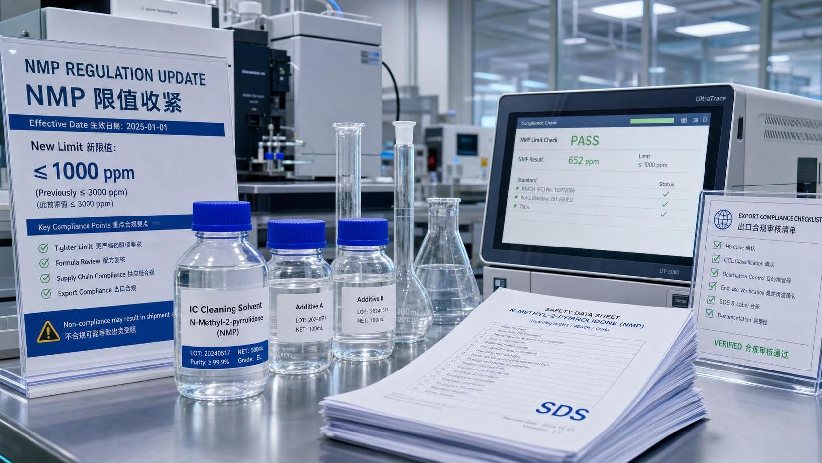 EU REACH Tightens NMP Limit in IC Cleaning Solvents