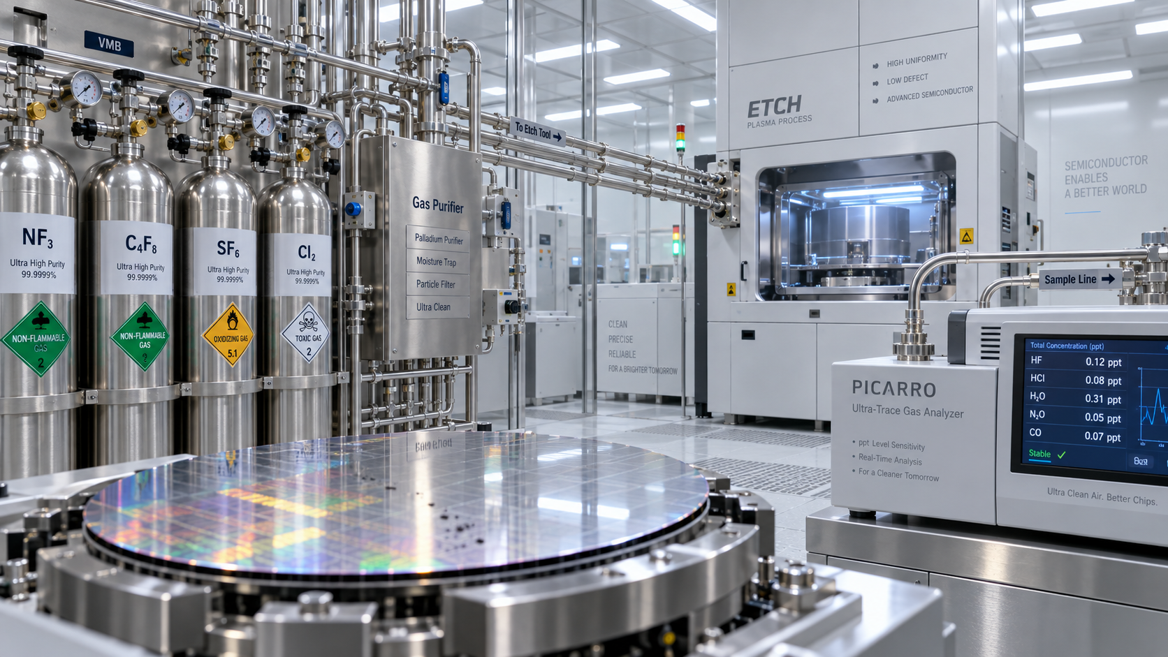 How trace impurities in specialty process gases affect wafer yield