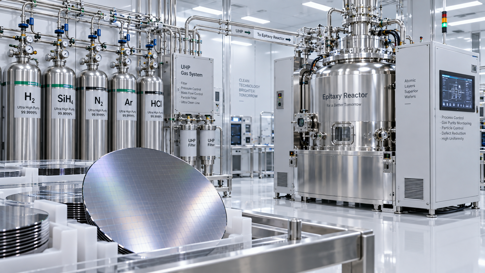 How gas purity affects defect density in epitaxial wafer growth