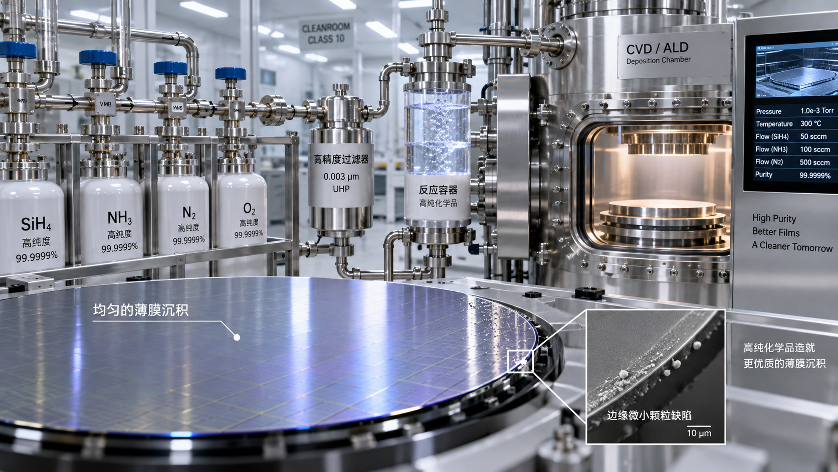 How chemical purity affects defect rates in semiconductor deposition