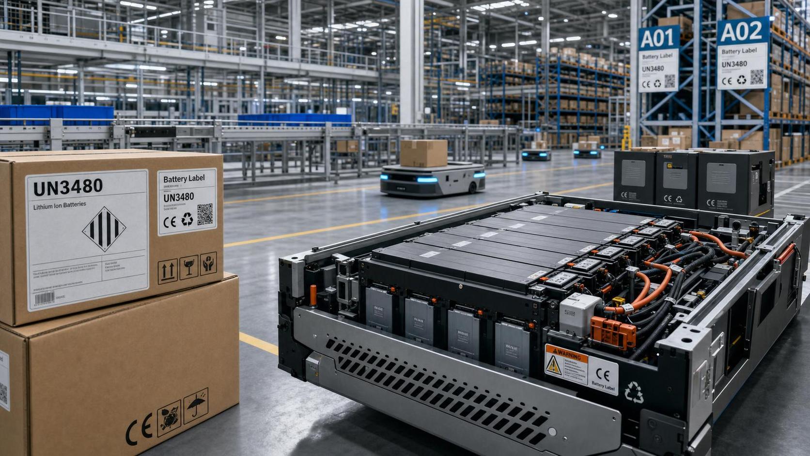 EU Battery Label Rule Reaches Warehouse Robotics Exports