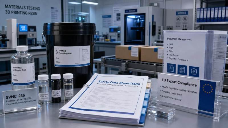 ECHA Adds 4 SVHCs Used in 3D Printing Resins