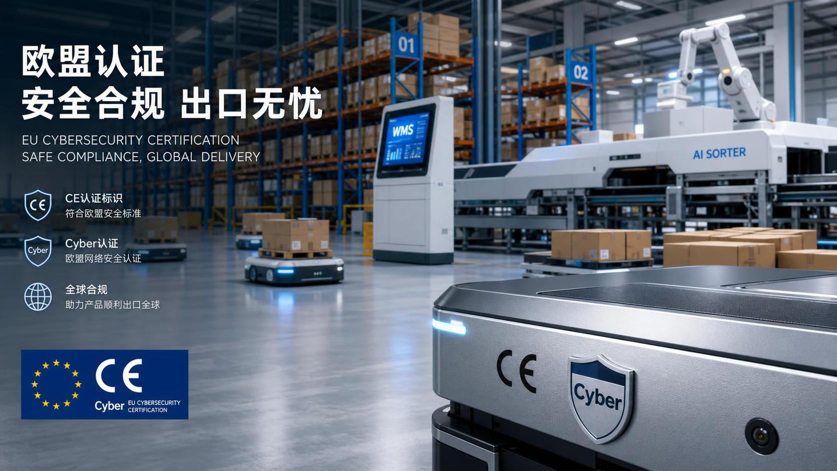 EU CE Rule Takes Effect for Smart Warehousing Cyber Certification