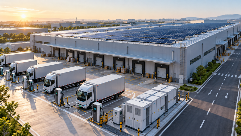 How to size sustainable energy infrastructure for logistics hubs