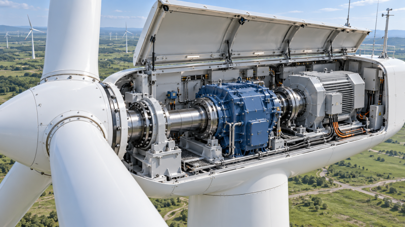 How wind turbine components work together to generate electricity