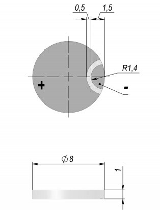 PZT Disc Piezoceramic PZT-4 Material for Ultrasonic Sensor
