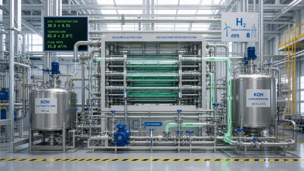 KOH Electrolyte Concentration: Operating Limits That Affect ALK Performance