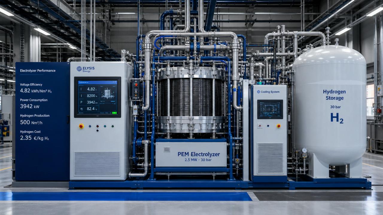How Electrolytic Cell Voltage Efficiency Affects PEM Power Use and H2 Cost