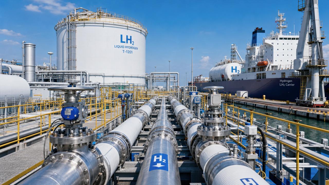 Hydrogen Transport Networks and Liquid Storage Risks