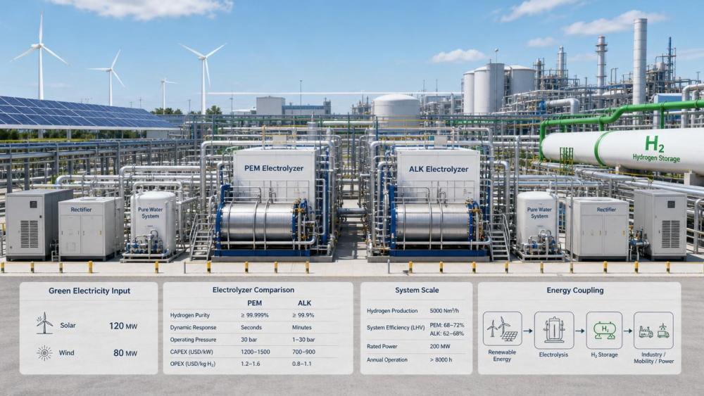 Electrolysis Production Scaling: PEM or ALK for Lower Cost?