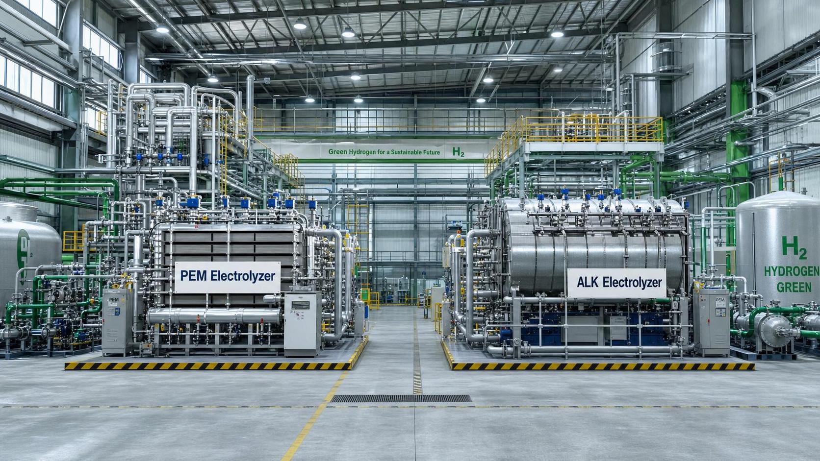 Green Hydrogen Production Technology: PEM vs ALK Efficiency and Scale
