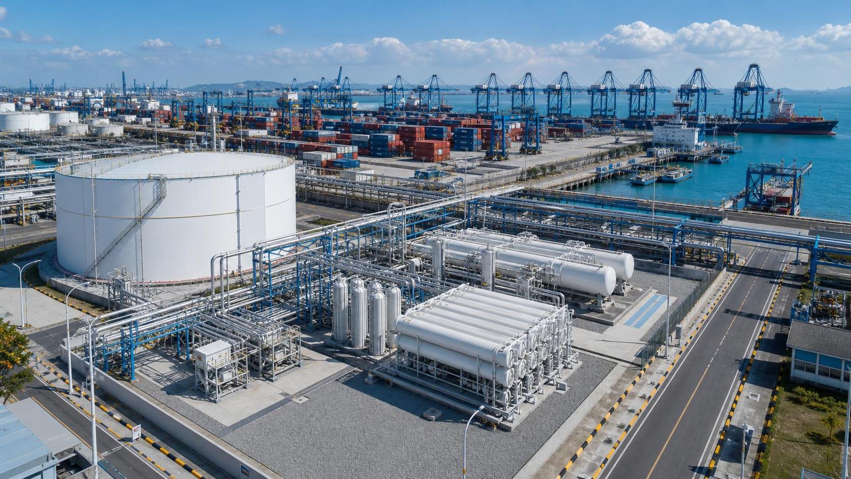 Hydrogen Storage for Ports: Safety and Throughput Tradeoffs to Evaluate