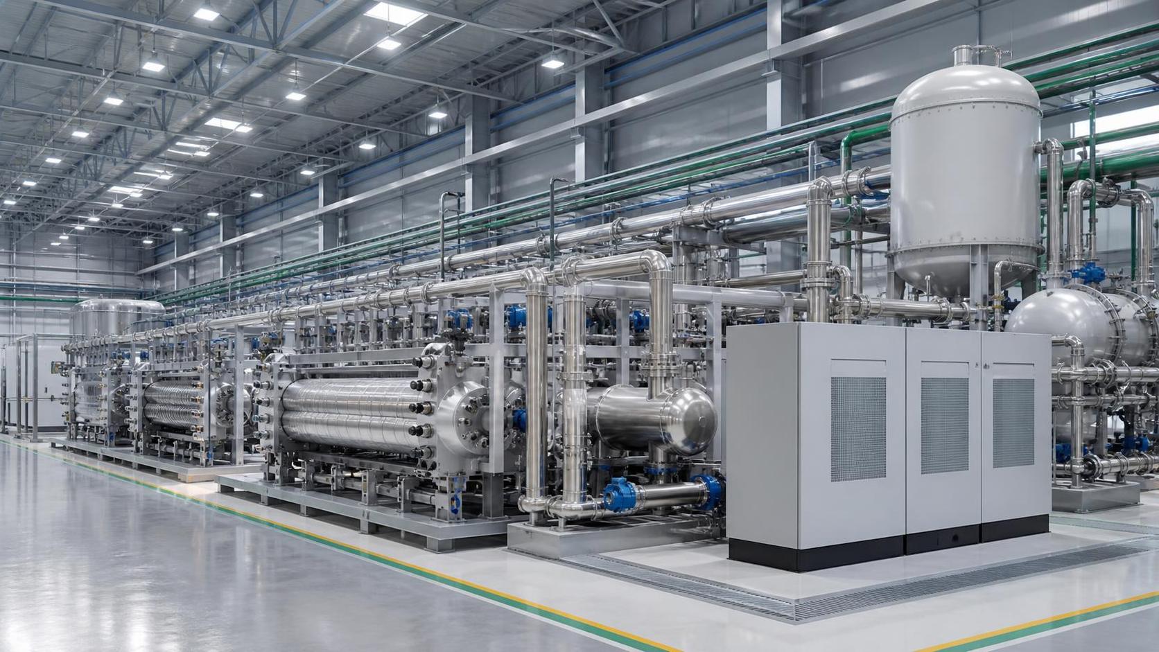 What determines energy efficiency in large-scale electrolysis?