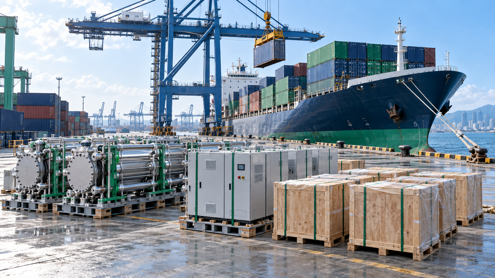 CIF price vs FOB price comparison for electrolyzer import cost control