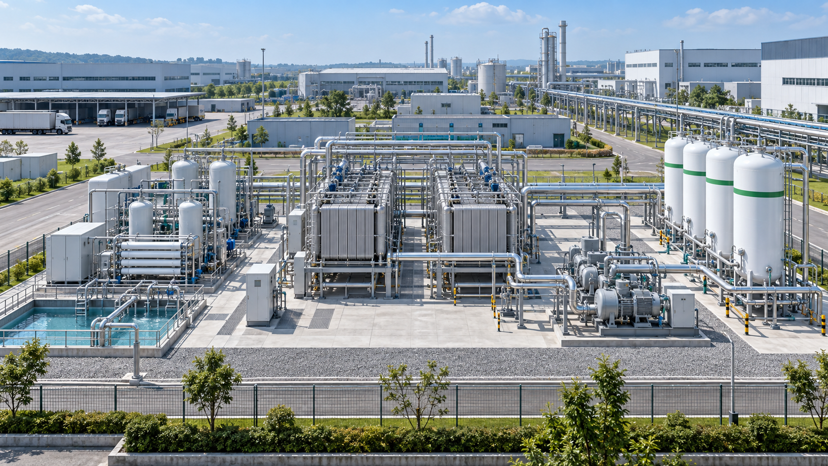 When do industrial parks need megawatt-scale hydrogen production?