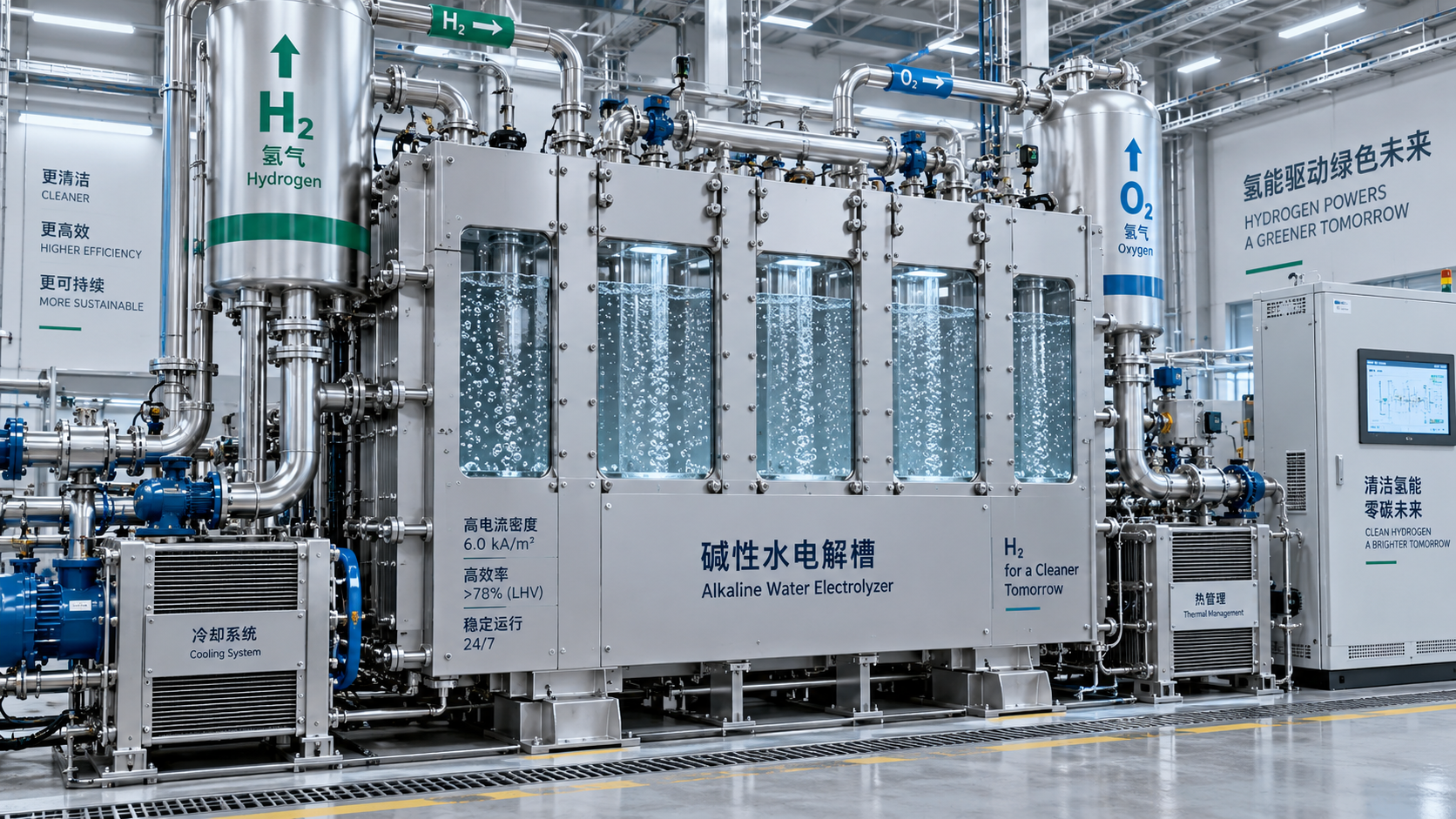 How current density affects efficiency in alkaline water electrolysis