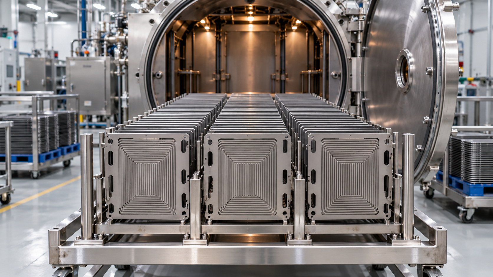 How production volume affects titanium bipolar plate coating costs