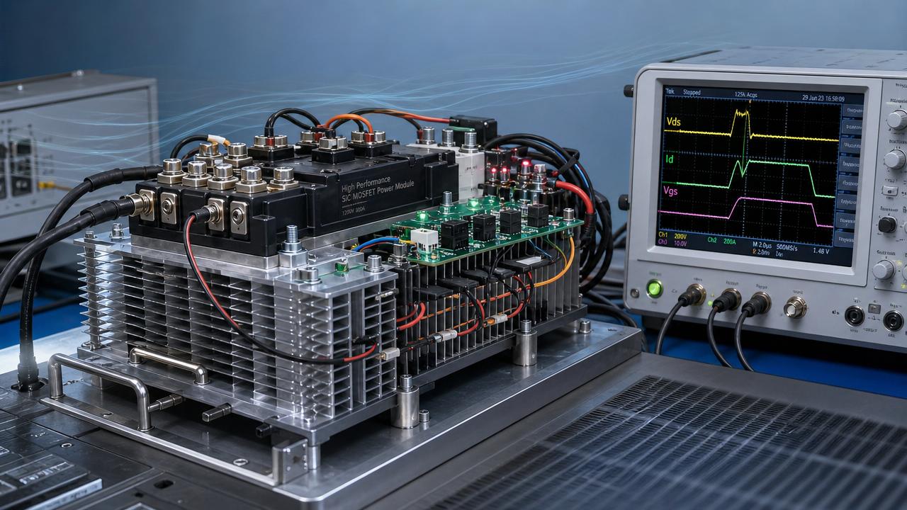SiC MOSFET switching loss rises fast under real load changes