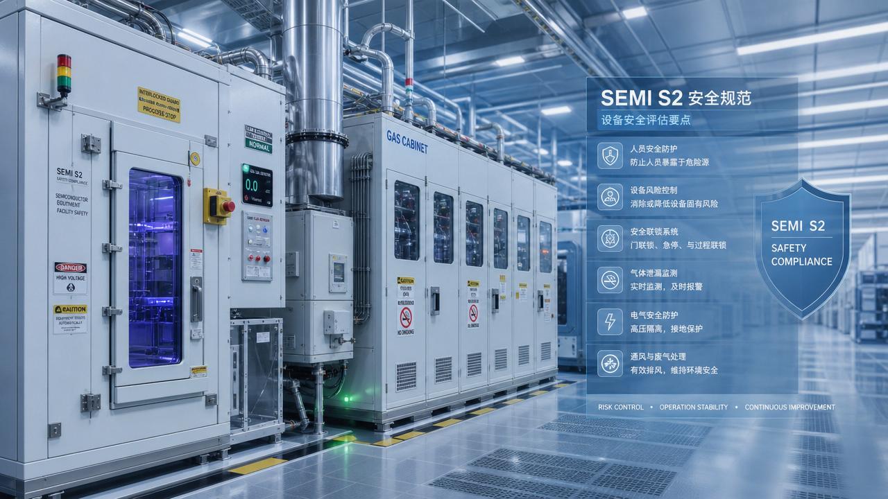 What SEMI S2 safety guidelines matter most in semiconductor fabs?