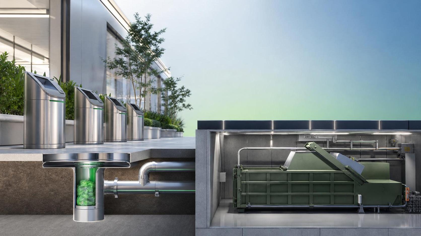 Automated Waste Management Systems: Cost, Space, and Performance Trade-Offs