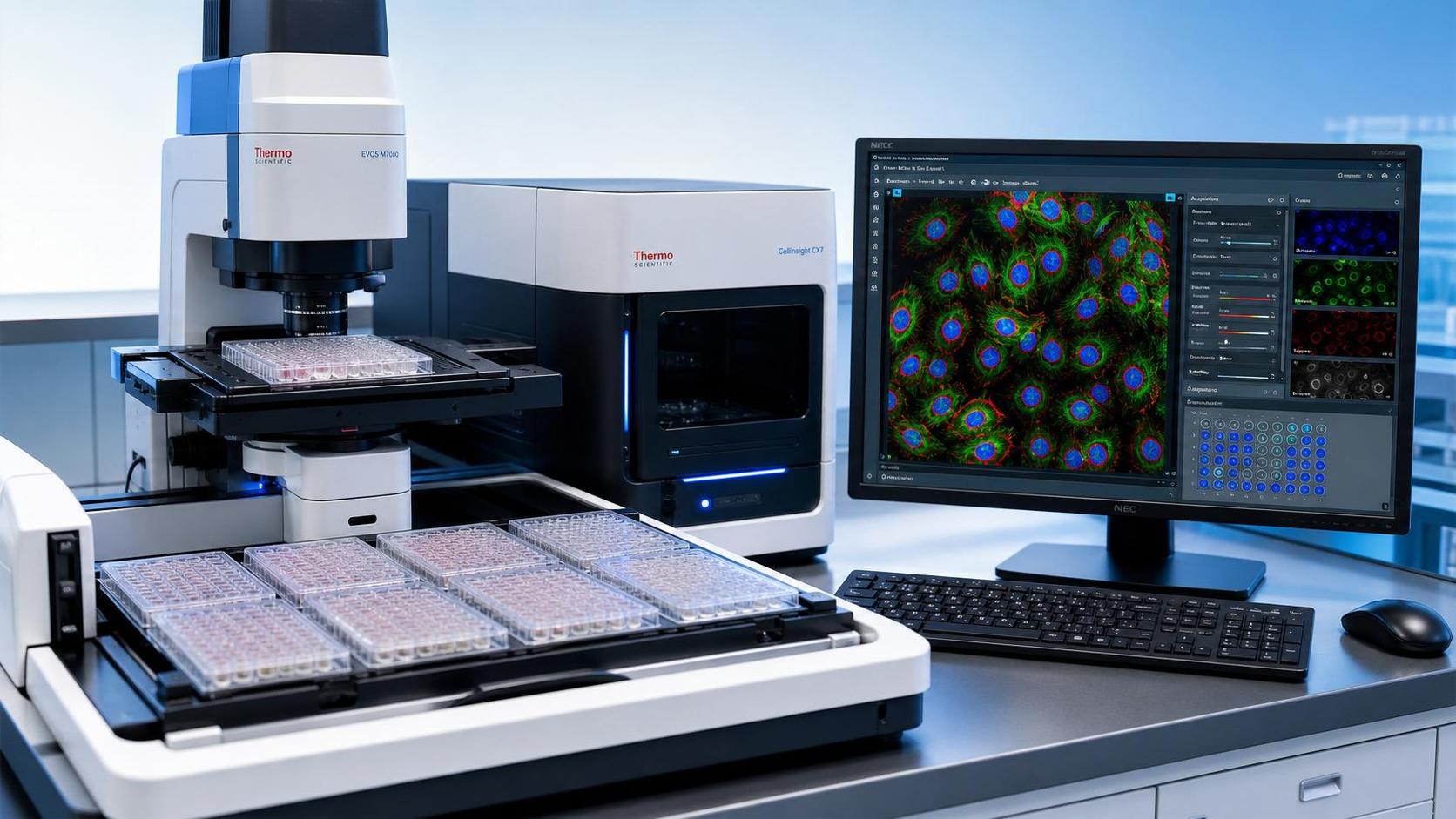 Microscopy Imaging Systems for High Content Screening: What Matters Most
