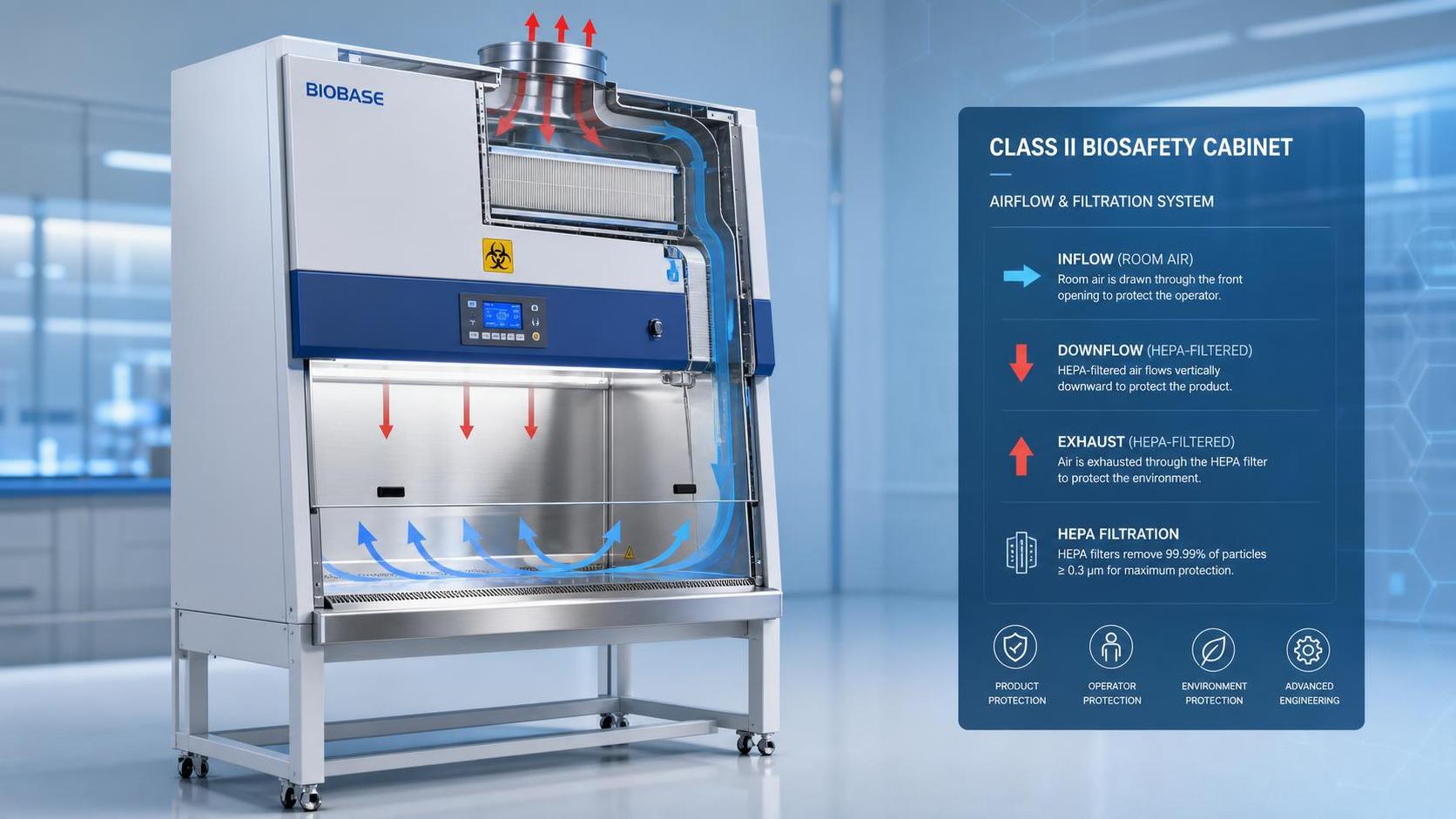 Biosafety Cabinet Guide: How to Choose the Right Class and Airflow Setup