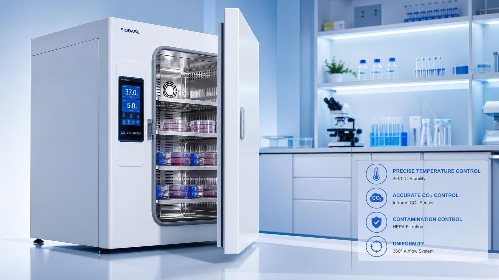 How to Choose Cell Cultures Incubators for Stable Temperature and CO2 Control