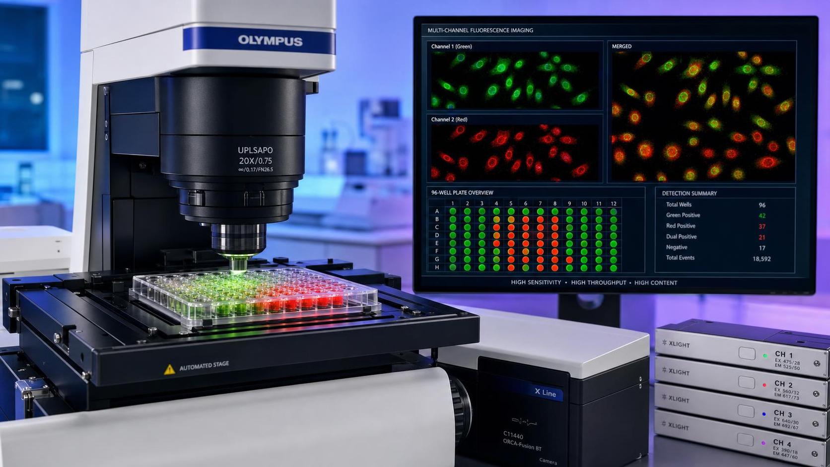 How to Compare Microscopy Imaging Systems for Fluorescence Imaging by Signal Sensitivity and Throughput