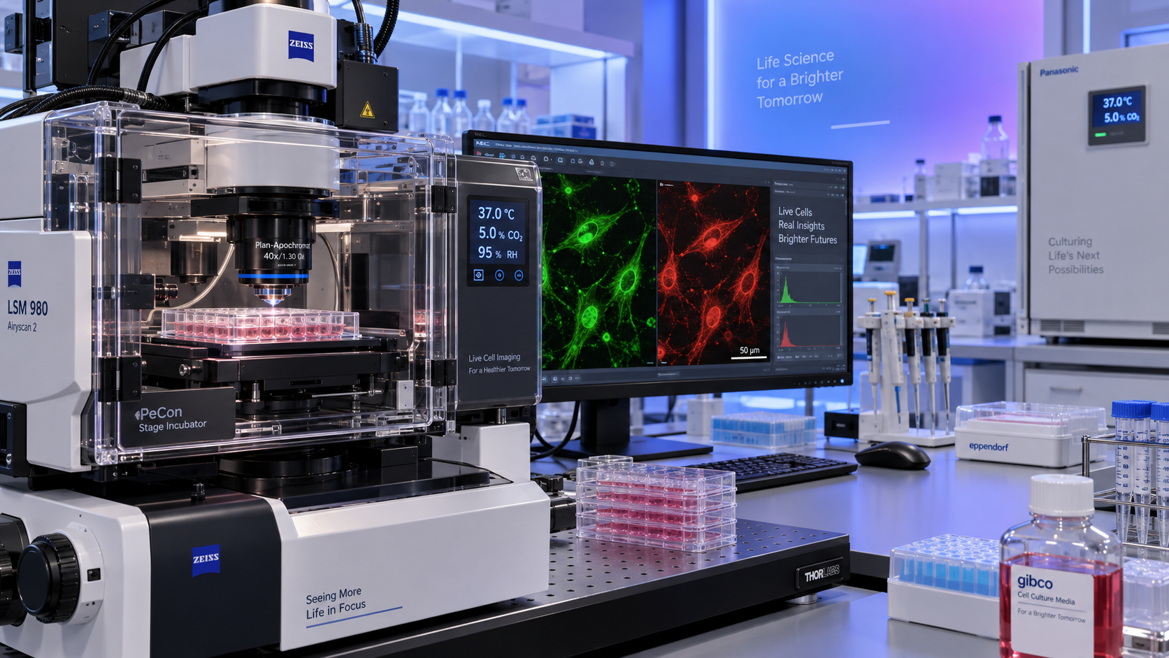 How to choose fluorescence microscopy systems for live-cell imaging
