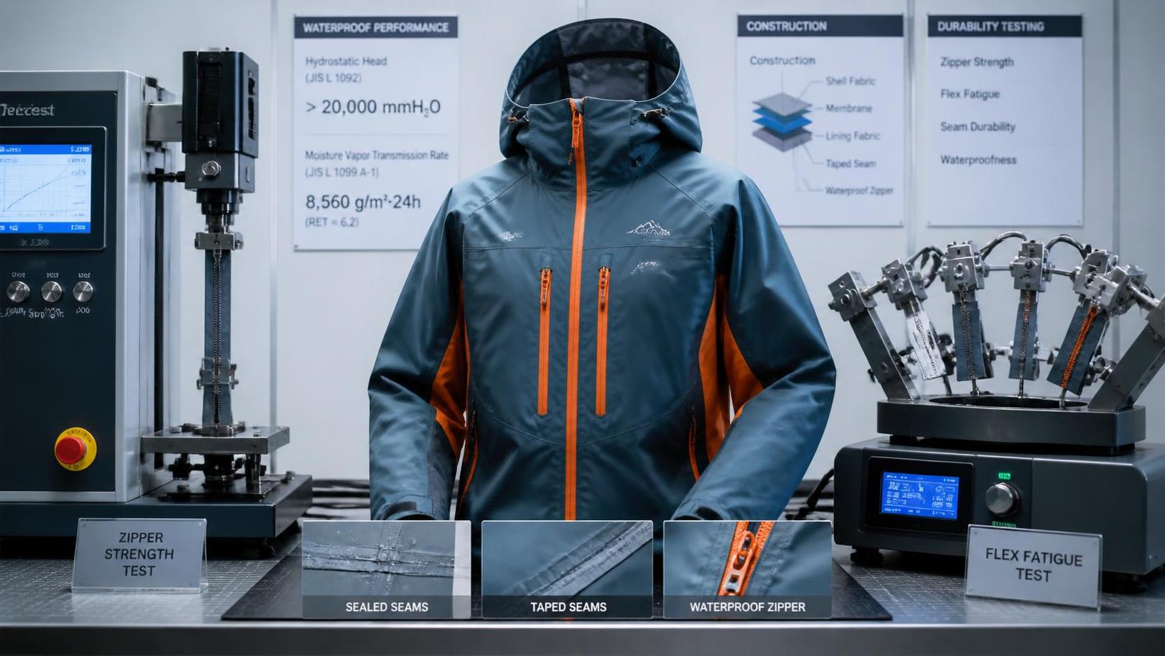 Which outdoor jacket brands have the lowest seam and zip failure rates?