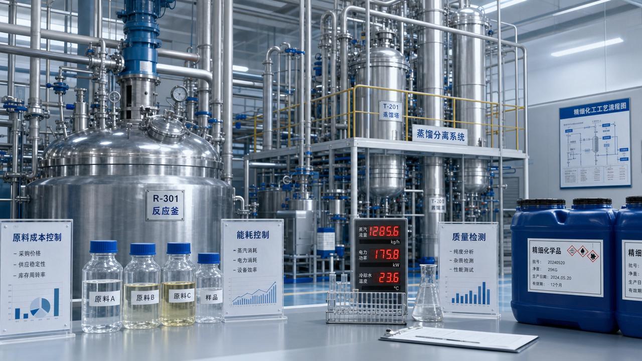 What drives cost in fine chemicals manufacturing process