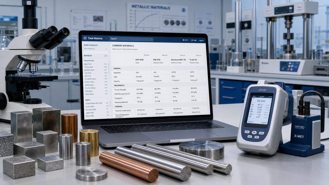 A metal physical properties database saves review time